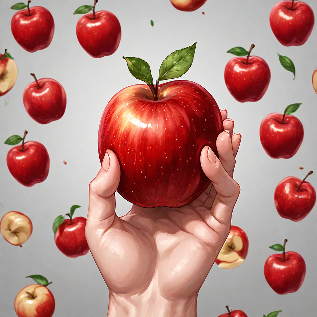 プロンプト「apple」の結果1